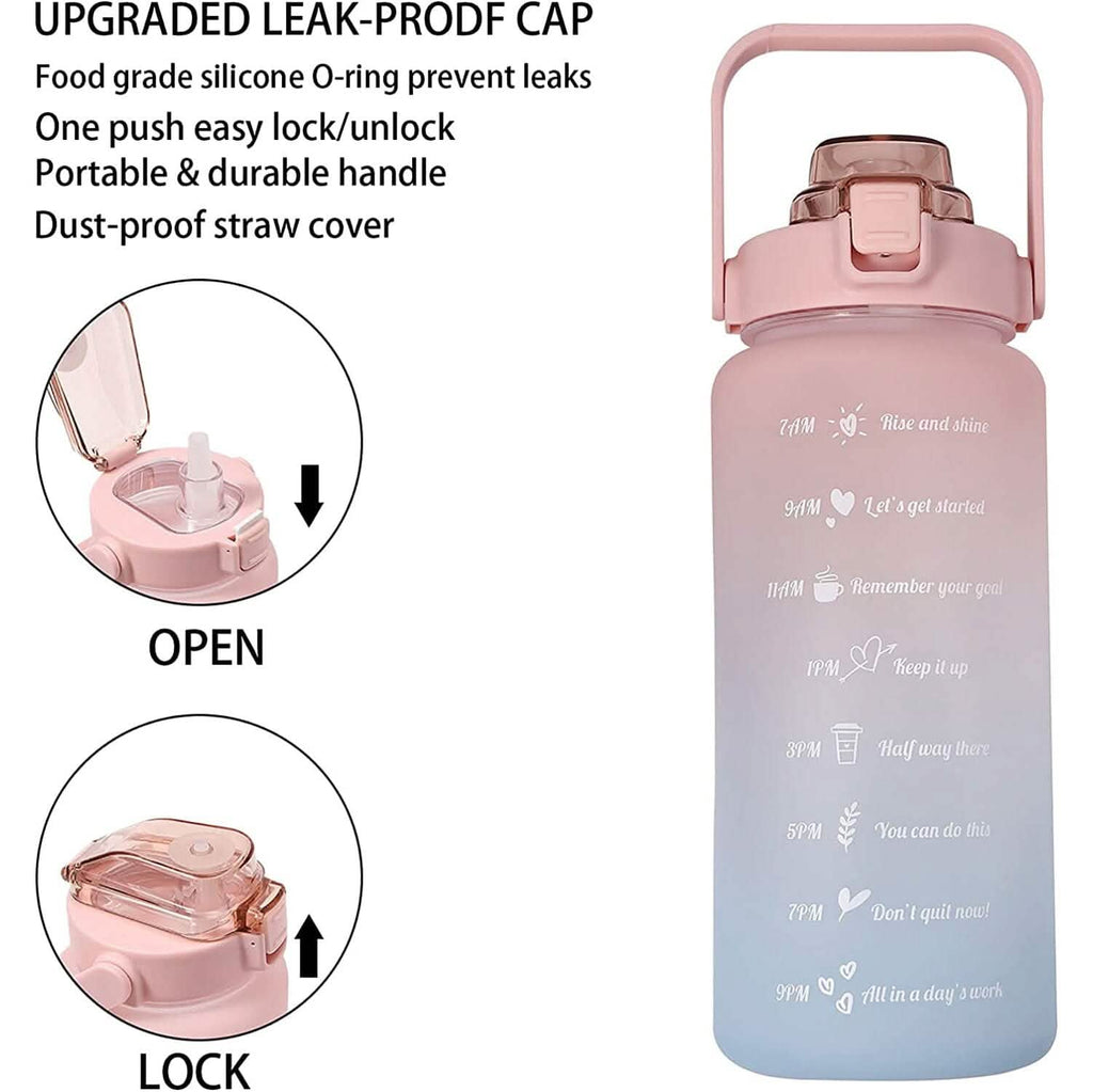 68 Oz Water Bottle with Time Marker – Stay Hydrated All Day