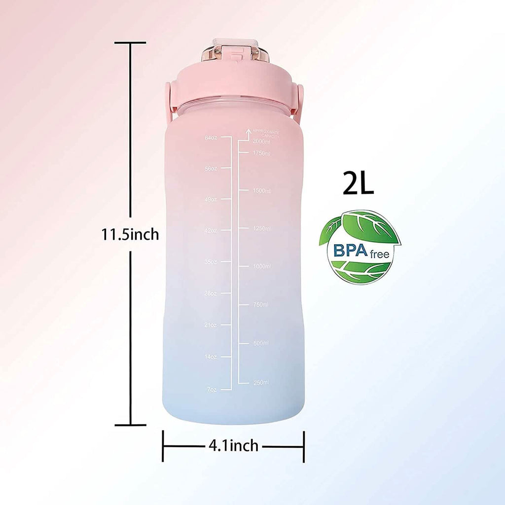 68 Oz Water Bottle with Time Marker – Stay Hydrated All Day