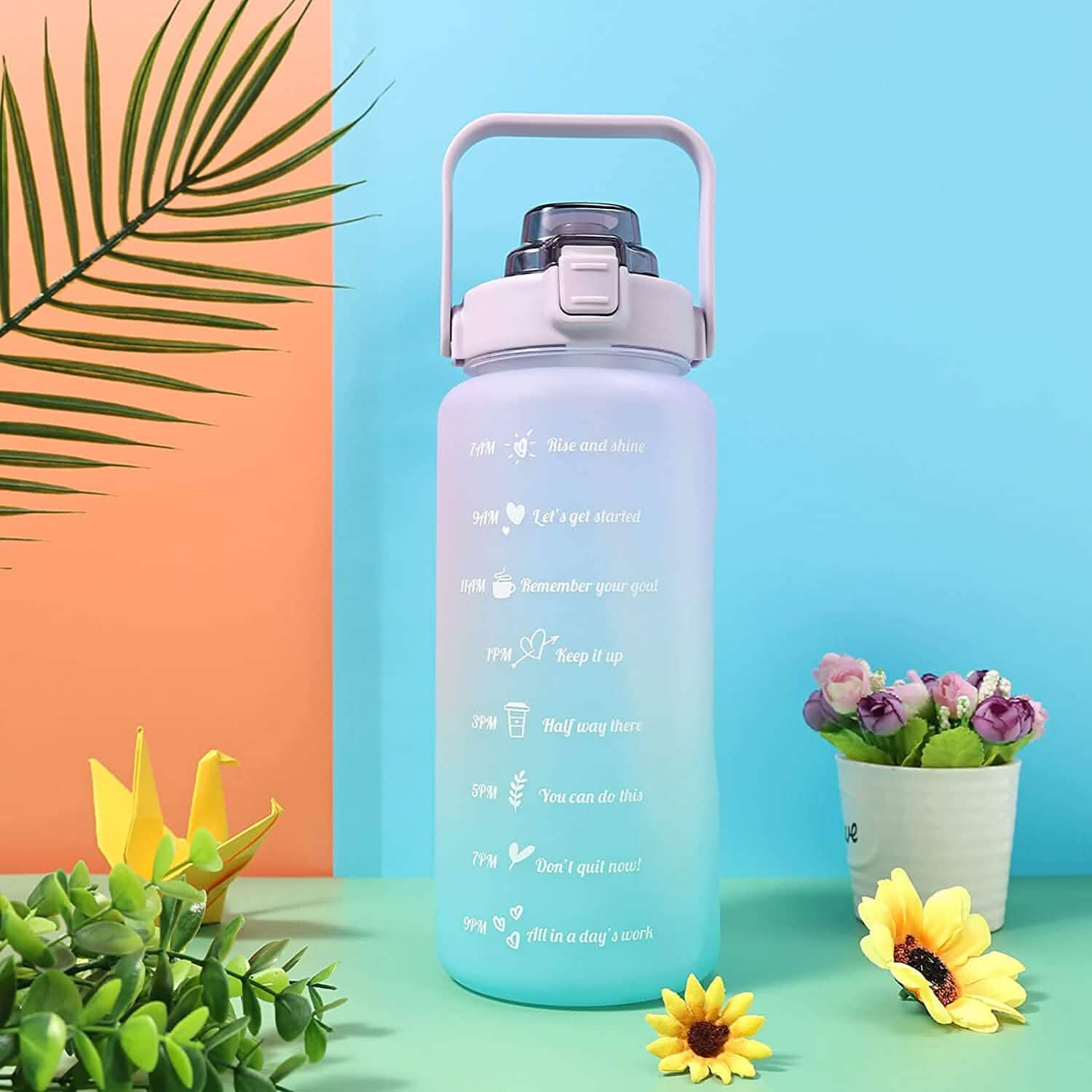 68 Oz Water Bottle with Time Marker – Stay Hydrated All Day