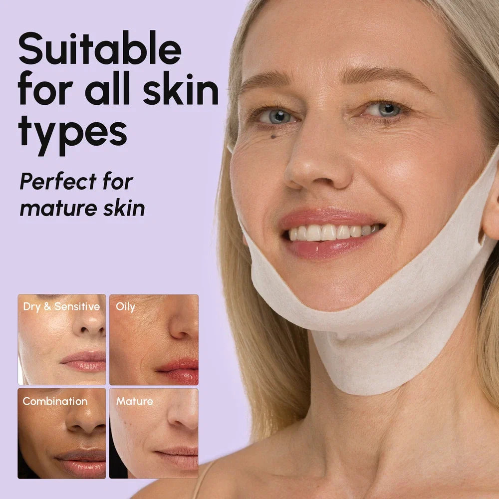 Hyaluronic Acid V-Line Lifting Mask – Sculpt Jawline & Firm Neck Skin
