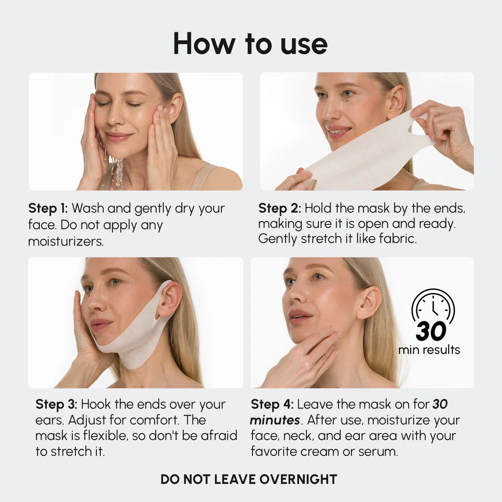 Hyaluronic Acid V-Line Lifting Mask – Sculpt Jawline & Firm Neck Skin