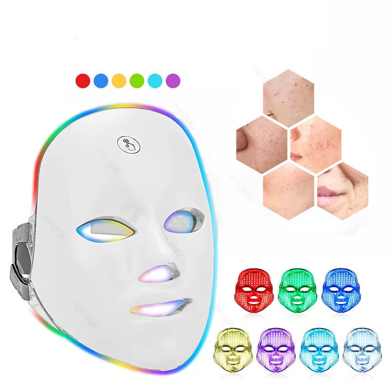 7-Color LED Light Therapy Face Mask – Anti-Aging & Acne Treatment at Home