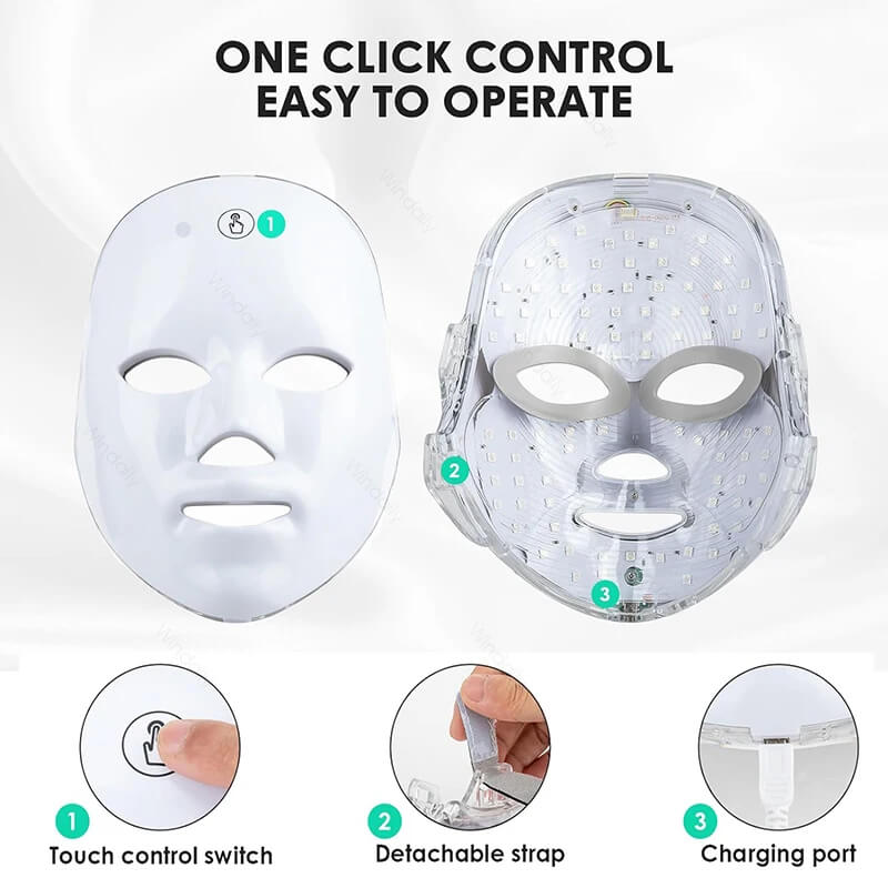 7-Color LED Light Therapy Face Mask – Anti-Aging & Acne Treatment at Home