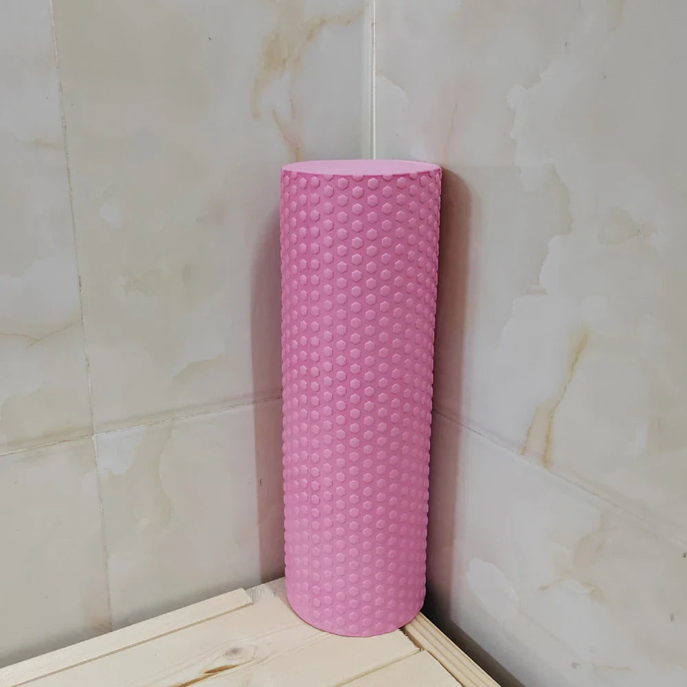 Yoga Roller Round Enhanced Home Workouts EVA Foam Cylinder Hexagonal Roller for Pilates Exercise  Diameter 9.5cm Length 29.7cm